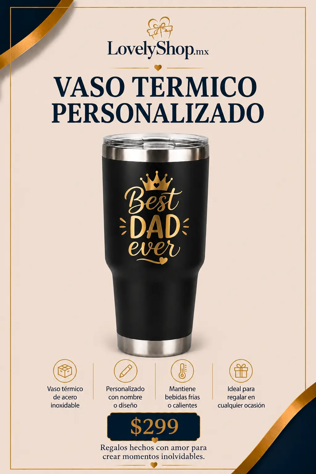 Vaso Termico Personalizado — regalo a domicilio LovelyShop.mx