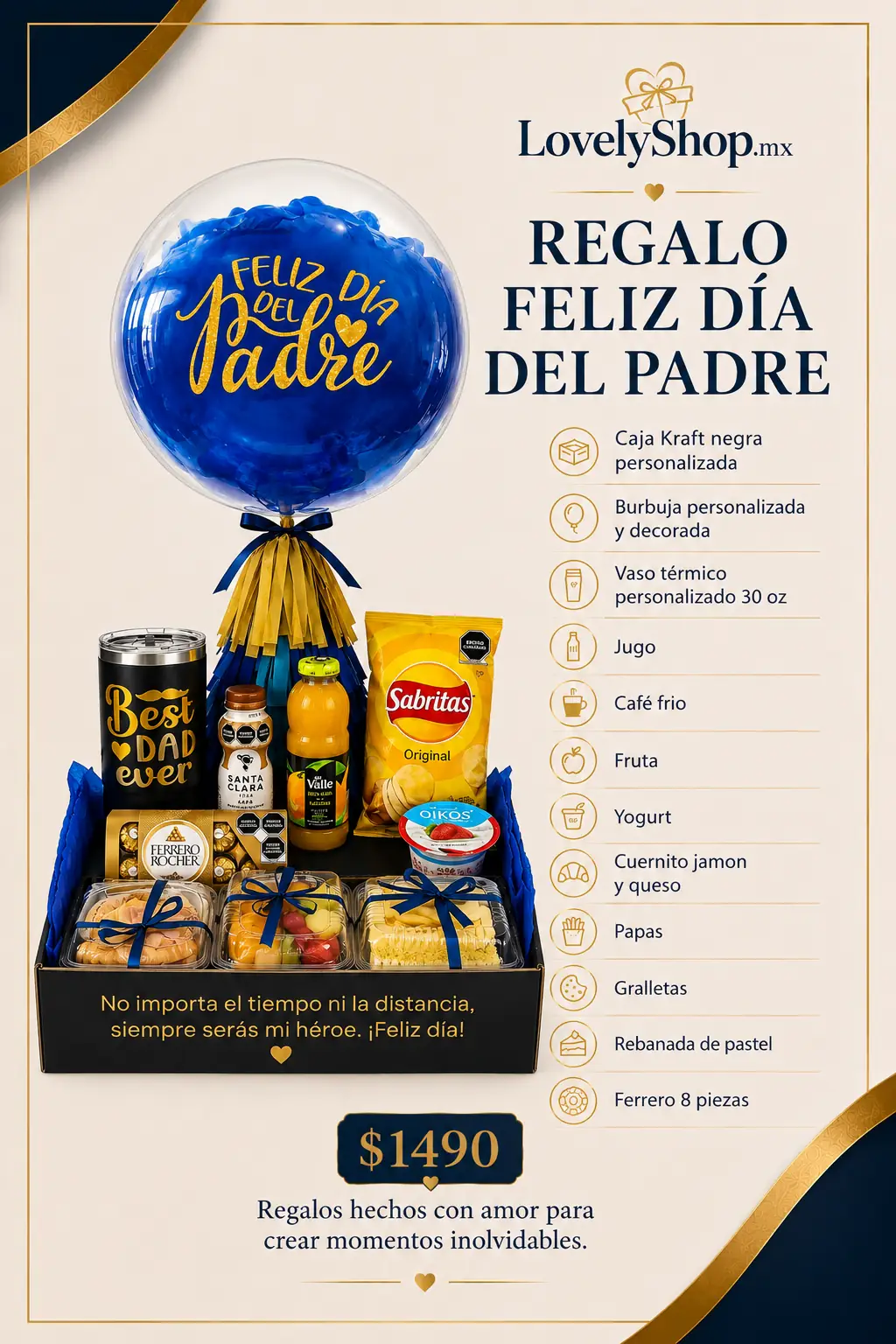 Regalo Feliz día del Psdre — regalo a domicilio LovelyShop.mx