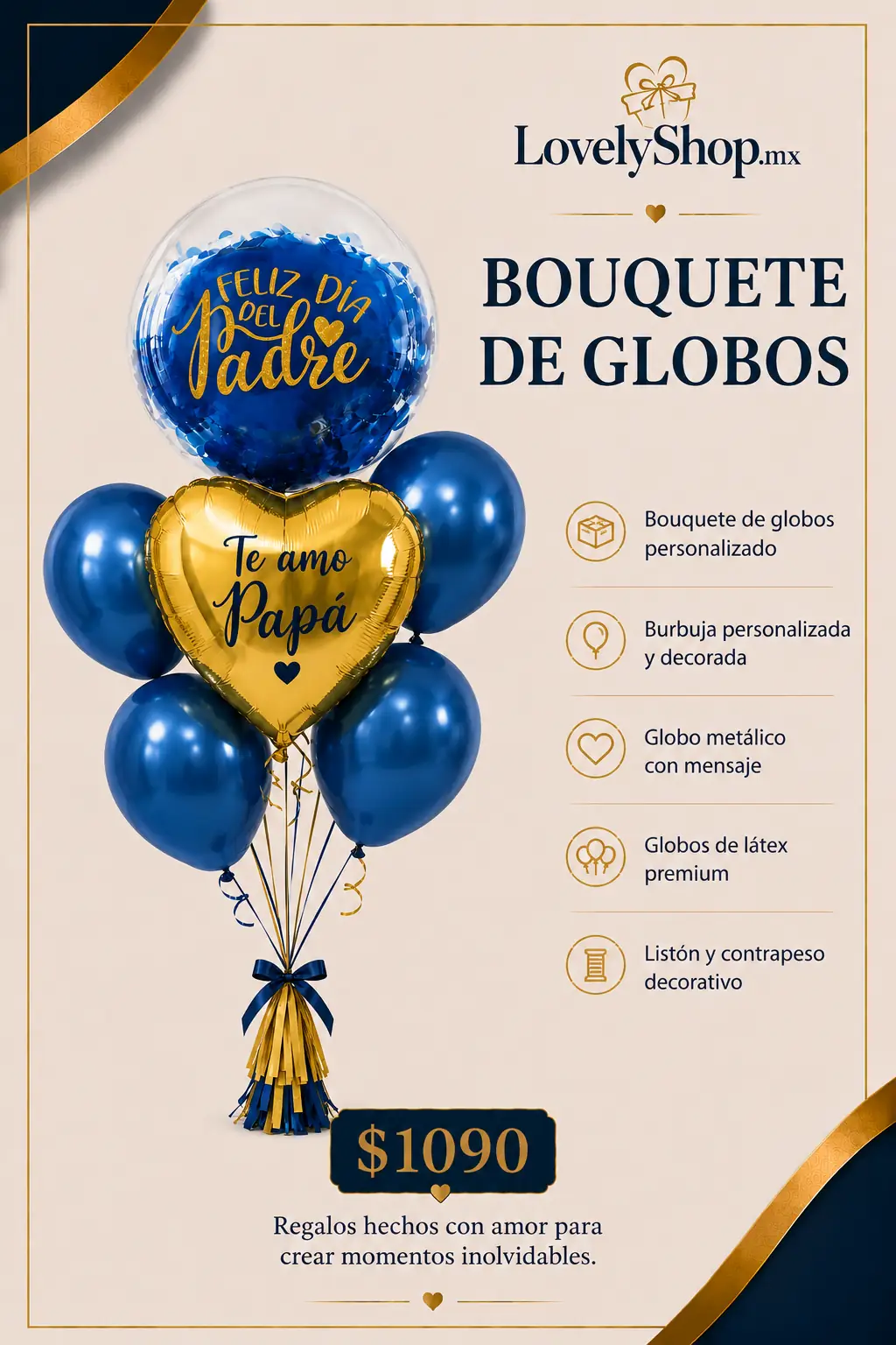 Bouquete de Globos — regalo a domicilio LovelyShop.mx